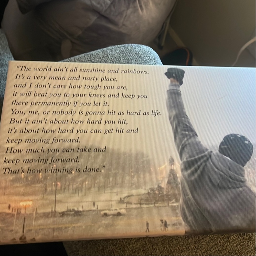 Inspirational Canvas Wall Rocky Quote